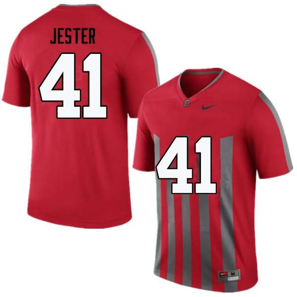 Men's Nike Ohio State Buckeyes Hayden Jester #41 Throwback College Football Jersey Black Friday NDX70Q2E