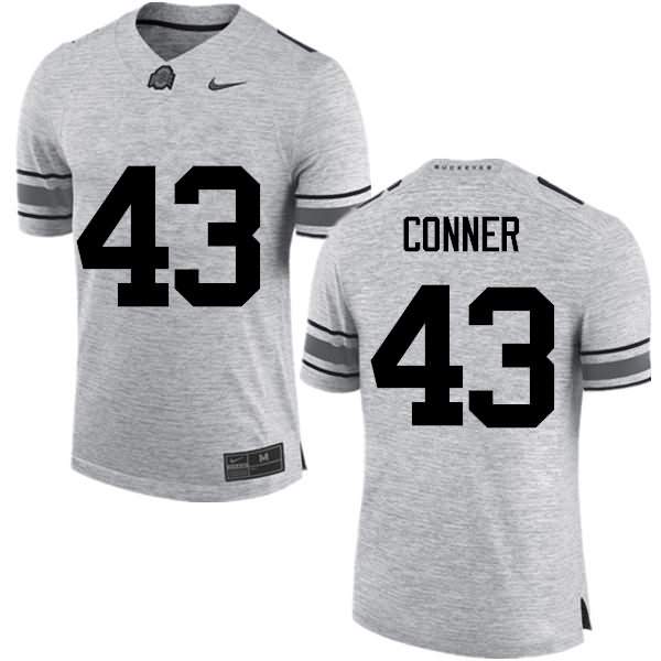 Men's Nike Ohio State Buckeyes Nick Conner #43 Gray College Football Jersey May KOA73Q7O