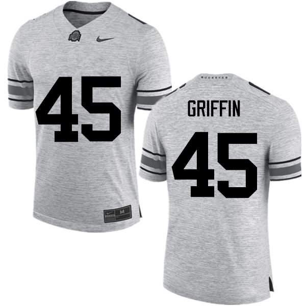 Men's Nike Ohio State Buckeyes Archie Griffin #45 Gray College Football Jersey Real KLZ43Q7E