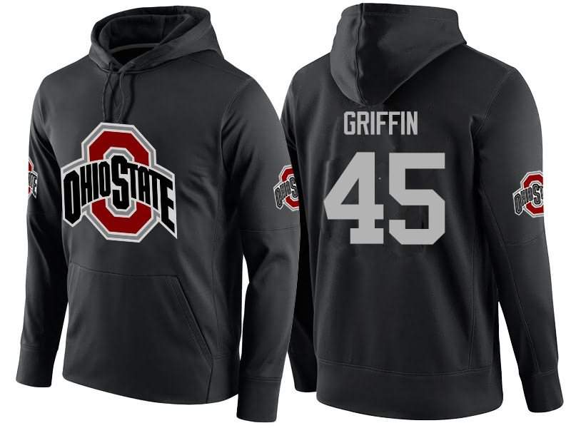 Men's Nike Ohio State Buckeyes Archie Griffin #45 College Name-Number Football Hoodie Hot Sale JBH60Q4Z