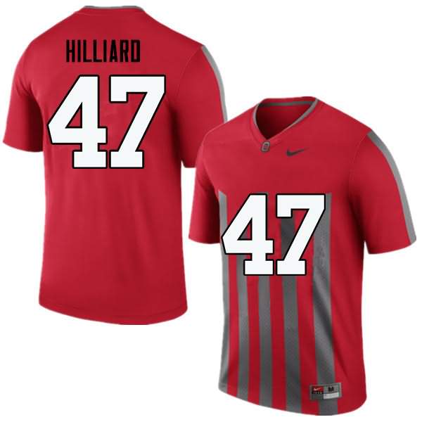 Men's Nike Ohio State Buckeyes Justin Hilliard #47 Throwback College Football Jersey Freeshipping CQH33Q0L