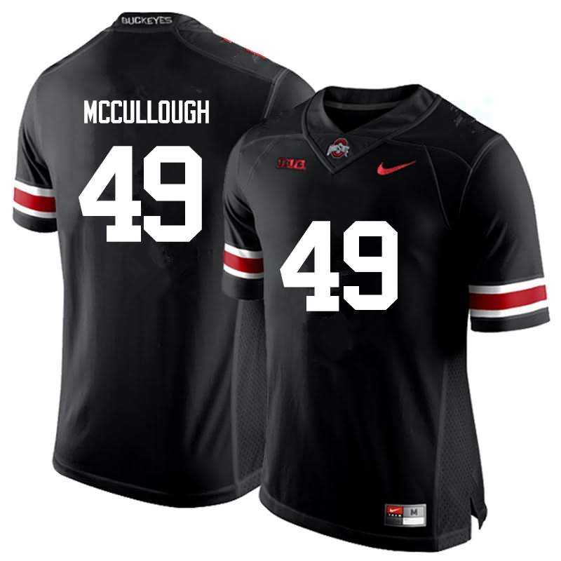 Men's Nike Ohio State Buckeyes Liam McCullough #49 Black College Football Jersey Designated TFF37Q4O