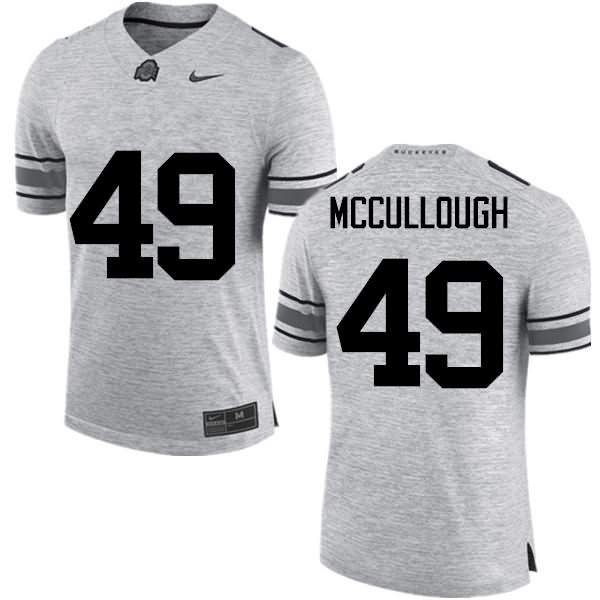 Men's Nike Ohio State Buckeyes Liam McCullough #49 Gray College Football Jersey Designated SAG46Q4Y