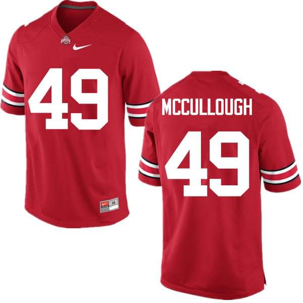 Men's Nike Ohio State Buckeyes Liam McCullough #49 Red College Football Jersey Supply KSH13Q1E