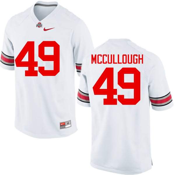 Men's Nike Ohio State Buckeyes Liam McCullough #49 White College Football Jersey New Release EYF87Q7D
