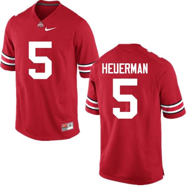 Men's Nike Ohio State Buckeyes Jeff Heuerman #5 Red College Football Jersey Version KAY02Q6U