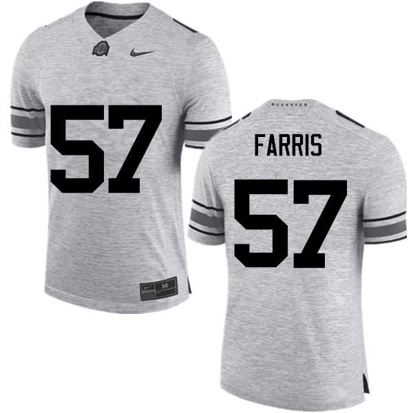 Men's Nike Ohio State Buckeyes Chase Farris #57 Gray College Football Jersey July LSF67Q4K