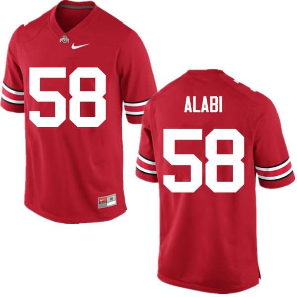 Men's Nike Ohio State Buckeyes Joshua Alabi #58 Red College Football Jersey Version APX34Q0Y