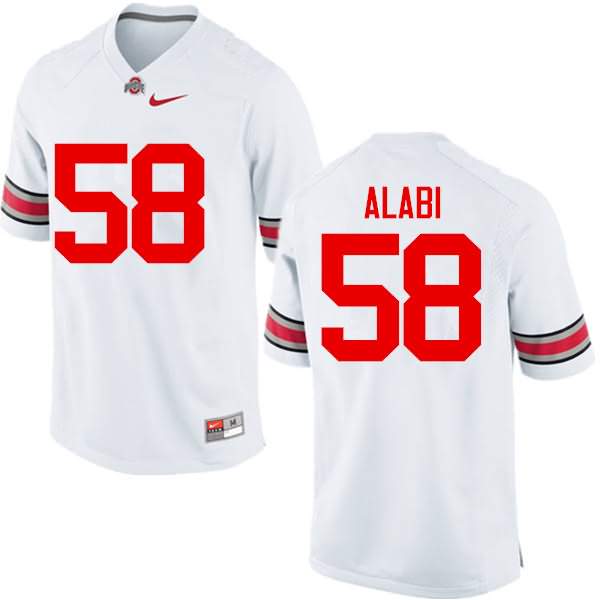 Men's Nike Ohio State Buckeyes Joshua Alabi #58 White College Football Jersey OG HOJ44Q1B