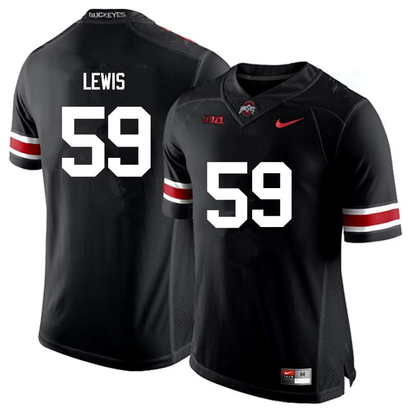 Men's Nike Ohio State Buckeyes Tyquan Lewis #59 Black College Football Jersey April BUK65Q8N