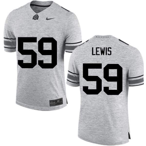 Men's Nike Ohio State Buckeyes Tyquan Lewis #59 Gray College Football Jersey Jogging SIY46Q0T