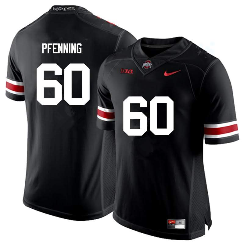 Men's Nike Ohio State Buckeyes Blake Pfenning #60 Black College Football Jersey Check Out WFN53Q8P