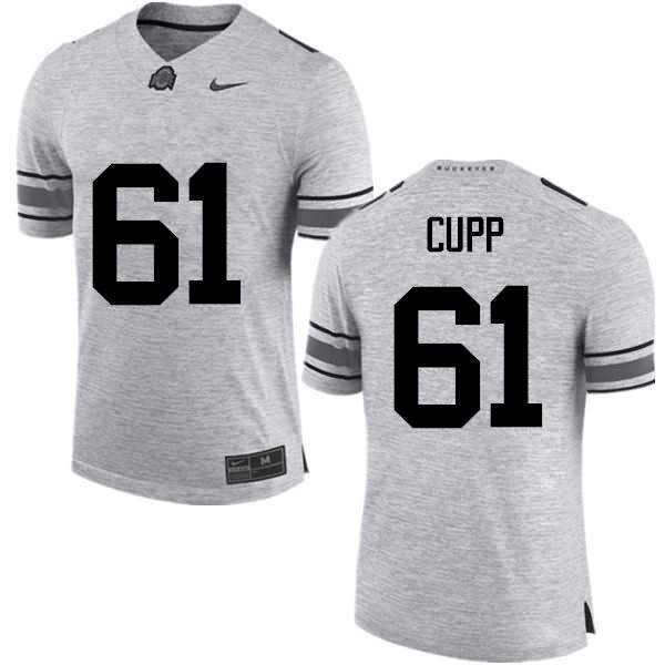 Men's Nike Ohio State Buckeyes Gavin Cupp #61 Gray College Football Jersey October RQQ02Q8C
