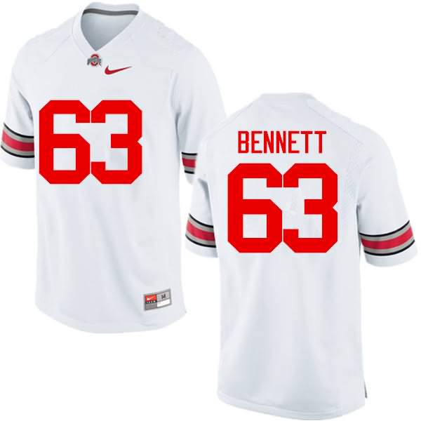 Men's Nike Ohio State Buckeyes Michael Bennett #63 White College Football Jersey Authentic QEF07Q5W