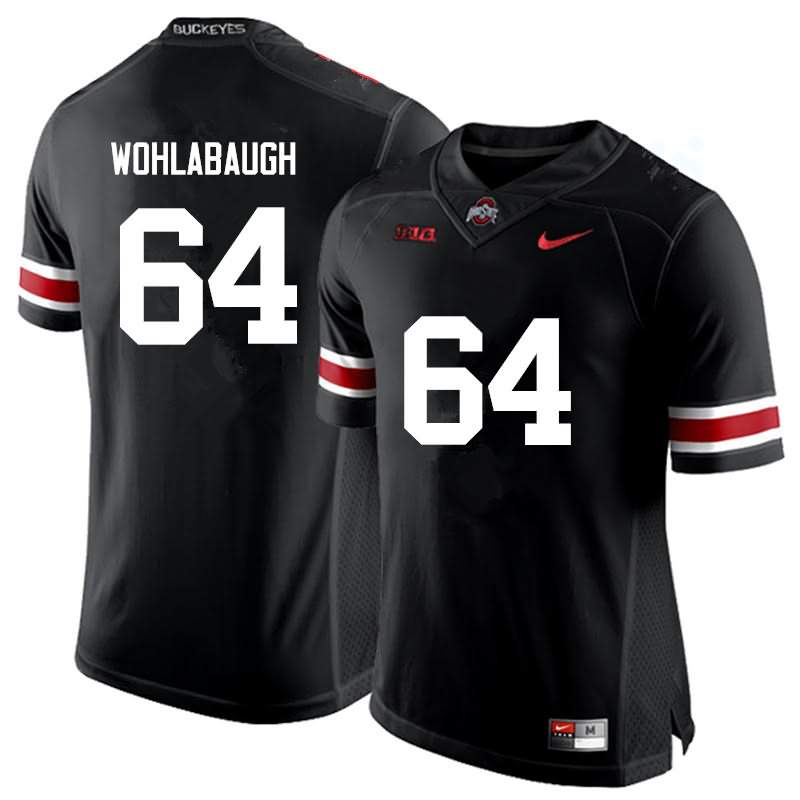 Men's Nike Ohio State Buckeyes Jack Wohlabaugh #64 Black College Football Jersey New Year LMM65Q2H