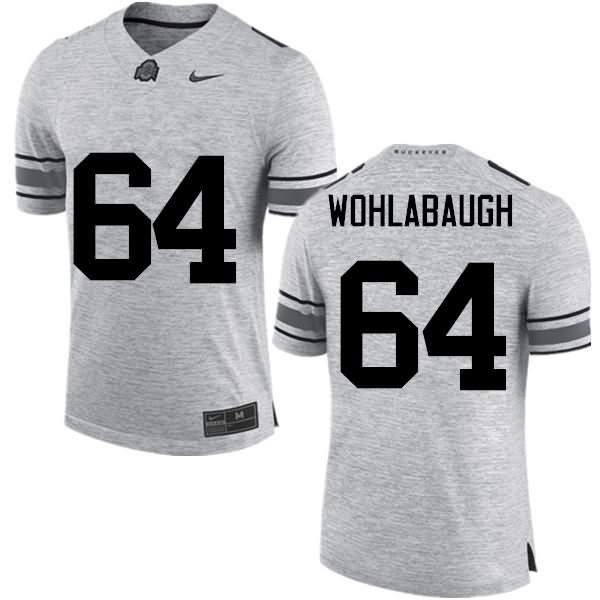 Men's Nike Ohio State Buckeyes Jack Wohlabaugh #64 Gray College Football Jersey Official QVN76Q4H