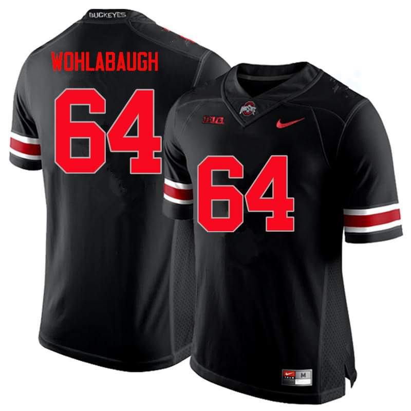 Men's Nike Ohio State Buckeyes Jack Wohlabaugh #64 Black College Limited Football Jersey Version QTO43Q7T