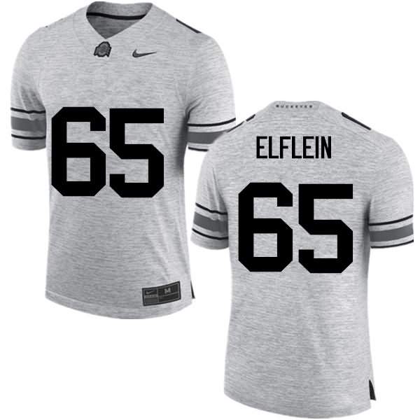 Men's Nike Ohio State Buckeyes Pat Elflein #65 Gray College Football Jersey New Release OJP31Q5Z