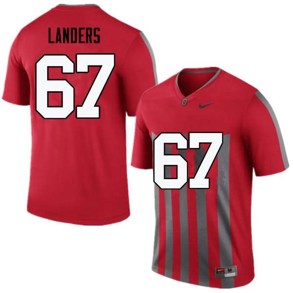 Men's Nike Ohio State Buckeyes Robert Landers #67 Throwback College Football Jersey Colors SRN01Q1X