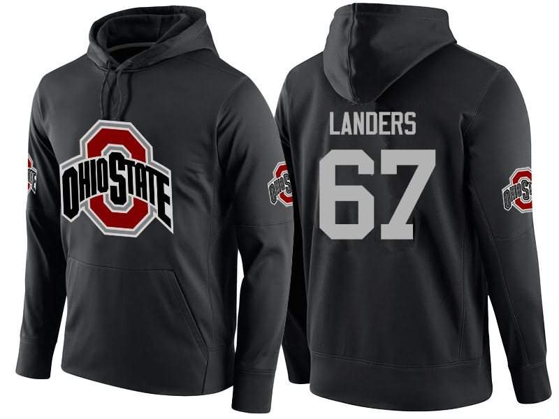 Men's Nike Ohio State Buckeyes Robert Landers #67 College Name-Number Football Hoodie New FDZ65Q2U