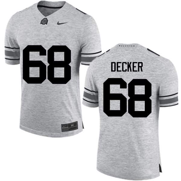Men's Nike Ohio State Buckeyes Taylor Decker #68 Gray College Football Jersey September FOZ25Q3P