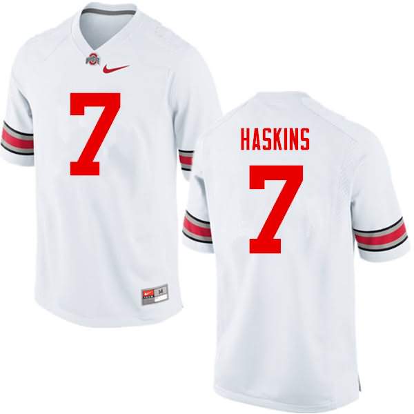 Men's Nike Ohio State Buckeyes Dwayne Haskins #7 White College Football Jersey February WHA83Q0Q