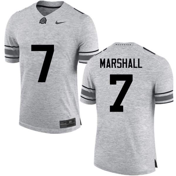 Men's Nike Ohio State Buckeyes Jalin Marshall #7 Gray College Football Jersey Official PYF68Q5Q