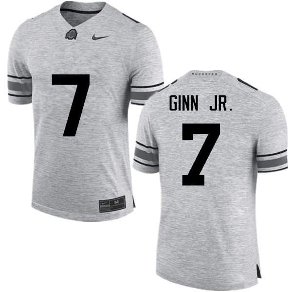 Men's Nike Ohio State Buckeyes Ted Ginn Jr. #7 Gray College Football Jersey Summer CXC00Q7A
