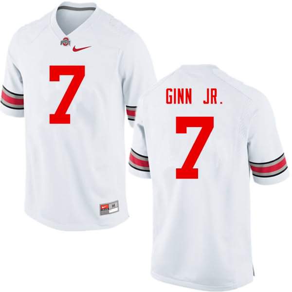 Men's Nike Ohio State Buckeyes Ted Ginn Jr. #7 White College Football Jersey Damping GOP61Q3P