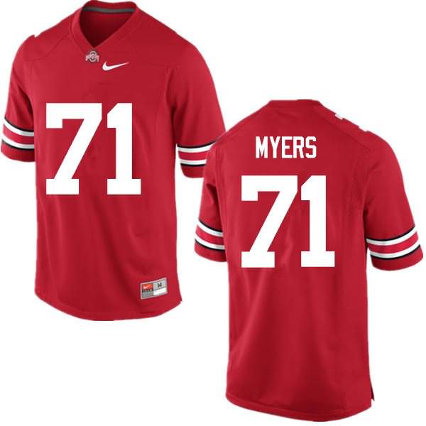 Men's Nike Ohio State Buckeyes Josh Myers #71 Red College Football Jersey Damping VEC88Q1A