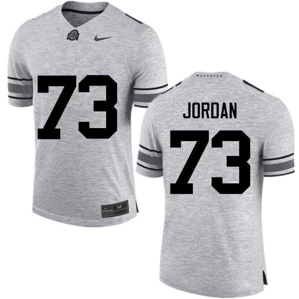 Men's Nike Ohio State Buckeyes Michael Jordan #73 Gray College Football Jersey Latest CET26Q3B