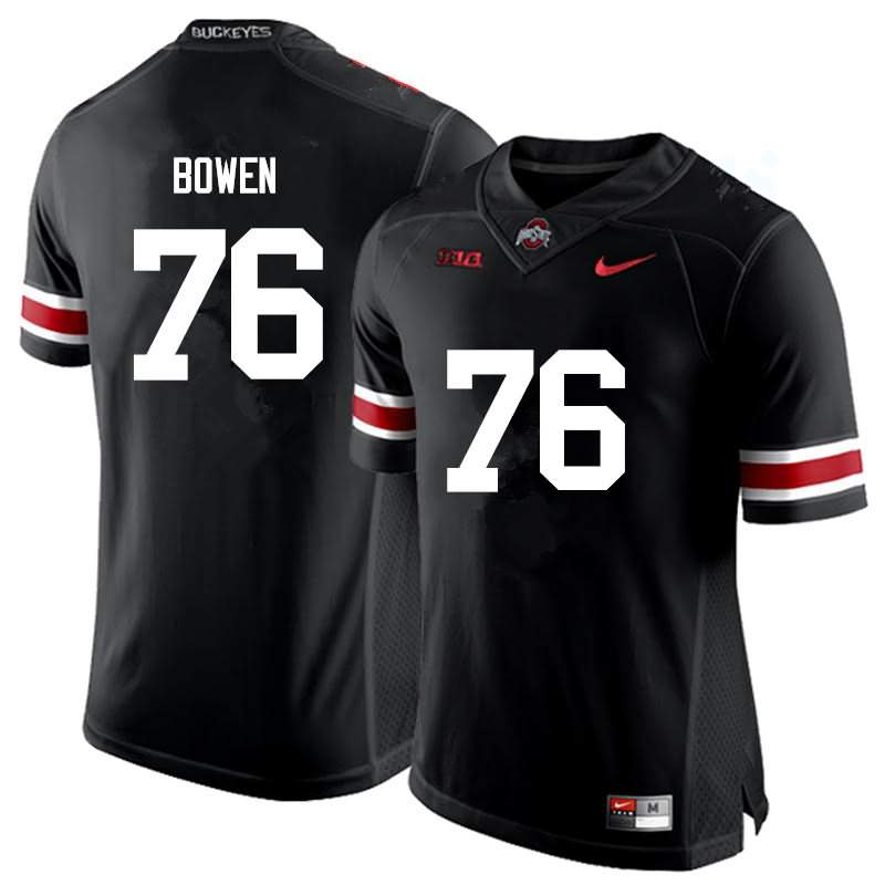 Men's Nike Ohio State Buckeyes Branden Bowen #76 Black College Football Jersey Original WPL15Q4B