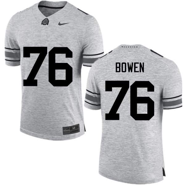 Men's Nike Ohio State Buckeyes Branden Bowen #76 Gray College Football Jersey Classic UZY06Q0M