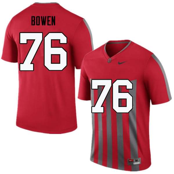 Men's Nike Ohio State Buckeyes Branden Bowen #76 Throwback College Football Jersey Style CWP74Q3U