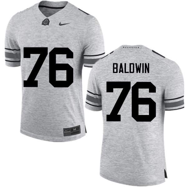 Men's Nike Ohio State Buckeyes Darryl Baldwin #76 Gray College Football Jersey Lifestyle MWW77Q6D