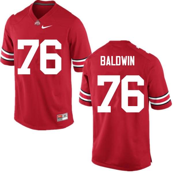 Men's Nike Ohio State Buckeyes Darryl Baldwin #76 Red College Football Jersey February SPT24Q7W