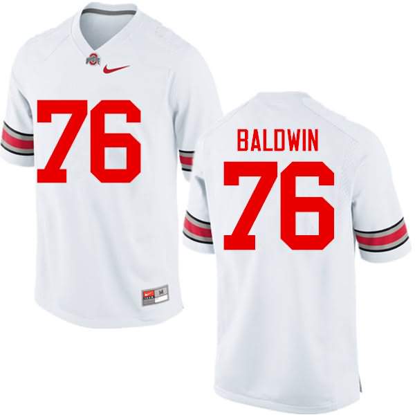 Men's Nike Ohio State Buckeyes Darryl Baldwin #76 White College Football Jersey Spring CJB15Q6W