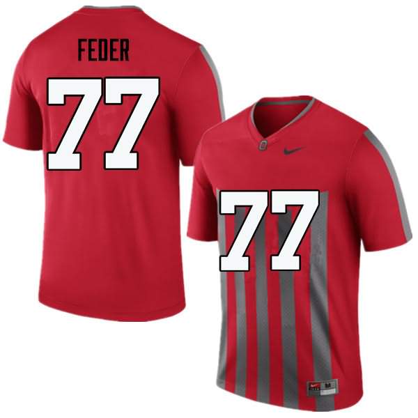 Men's Nike Ohio State Buckeyes Kevin Feder #77 Throwback College Football Jersey Outlet COQ50Q0B