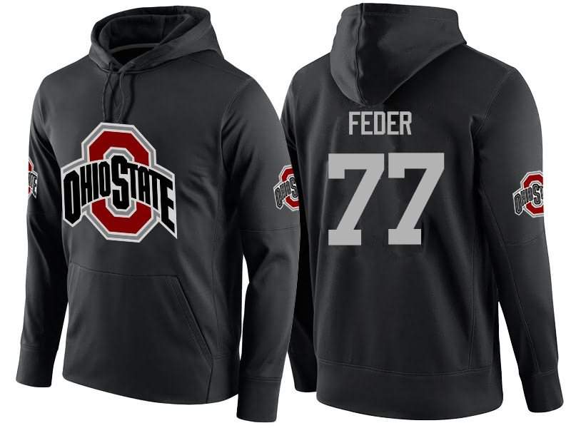 Men's Nike Ohio State Buckeyes Kevin Feder #77 College Name-Number Football Hoodie Colors MCL83Q2O