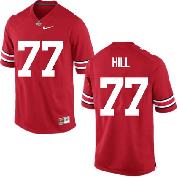 Men's Nike Ohio State Buckeyes Michael Hill #77 Red College Football Jersey Wholesale PTS48Q0E