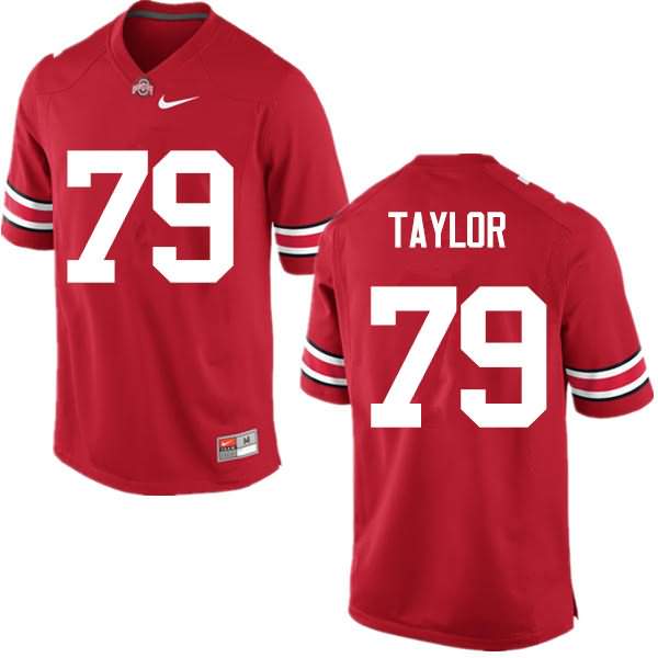 Men's Nike Ohio State Buckeyes Brady Taylor #79 Red College Football Jersey Supply LZV67Q4Z