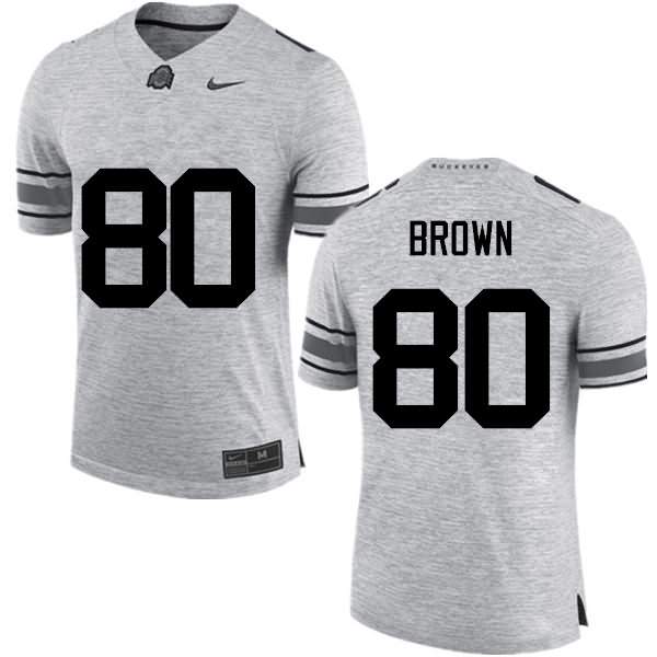 Men's Nike Ohio State Buckeyes Noah Brown #80 Gray College Football Jersey Style IPH57Q7Q