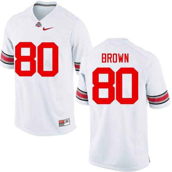 Men's Nike Ohio State Buckeyes Noah Brown #80 White College Football Jersey For Fans BAK36Q5V