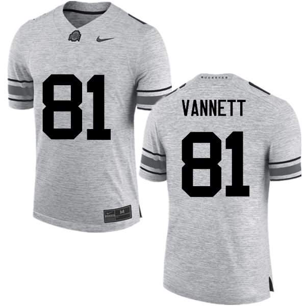 Men's Nike Ohio State Buckeyes Nick Vannett #81 Gray College Football Jersey Copuon GWF28Q7Z
