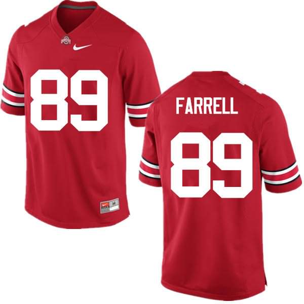 Men's Nike Ohio State Buckeyes Luke Farrell #89 Red College Football Jersey Spring UNK07Q8D
