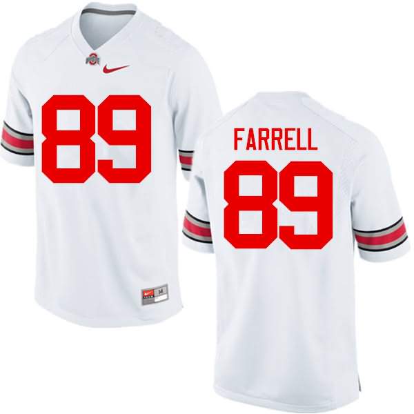 Men's Nike Ohio State Buckeyes Luke Farrell #89 White College Football Jersey Hot CIJ16Q3O