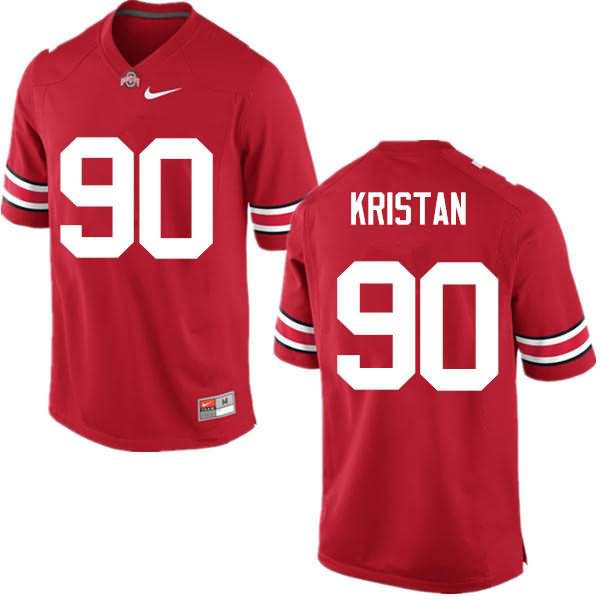 Men's Nike Ohio State Buckeyes Bryan Kristan #90 Red College Football Jersey Cheap IFH43Q4Y