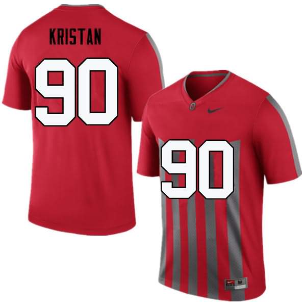 Men's Nike Ohio State Buckeyes Bryan Kristan #90 Throwback College Football Jersey July GFP72Q4N