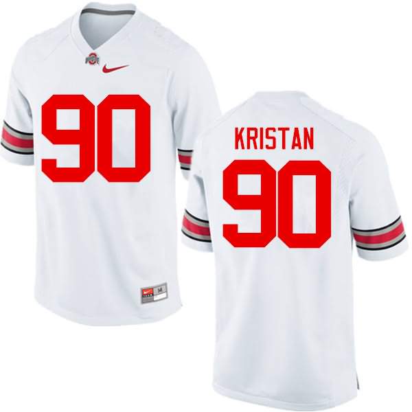 Men's Nike Ohio State Buckeyes Bryan Kristan #90 White College Football Jersey June SZM63Q0Y