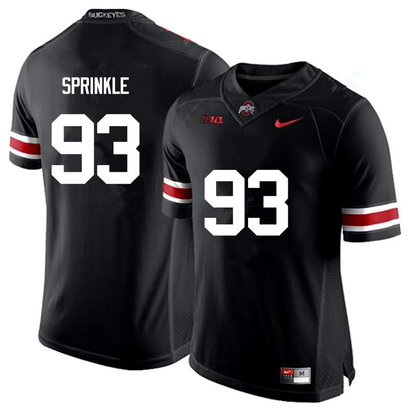 Men's Nike Ohio State Buckeyes Tracy Sprinkle #93 Black College Football Jersey Sport PHZ38Q6U